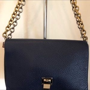 NEW Proenza Schouler Courier,blue pebbled leather